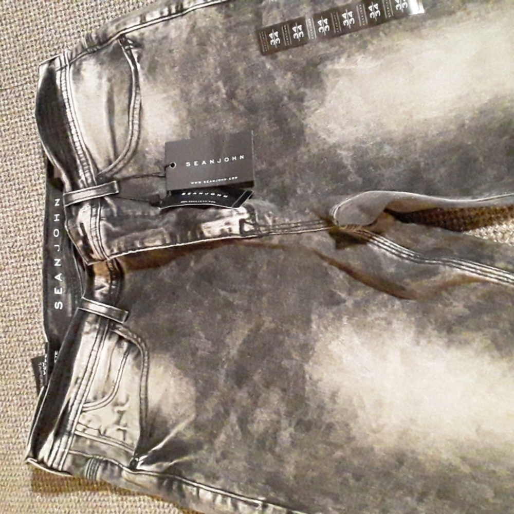 Sean John Athlete Tapered Stretch 34W/34L Cirrus Washed Jeans